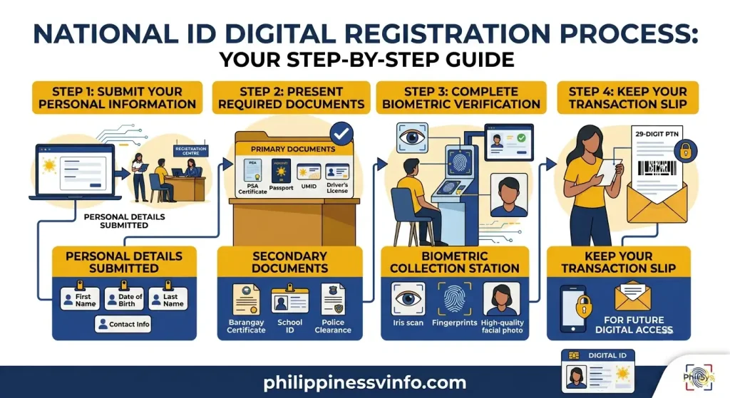 To obtain a National ID Digital, you must first complete your PhilSys registration.