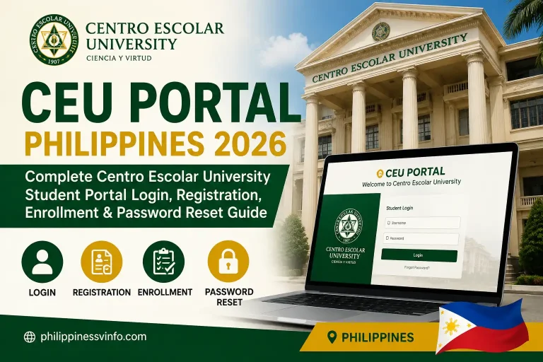 CEU Portal Philippines 2026: Complete Centro Escolar University Student Portal Login, Registration, Enrollment & Password Reset Guide