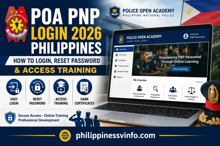 POA PNP Login 2026 Philippines: How to Login, Reset Password & Access Training