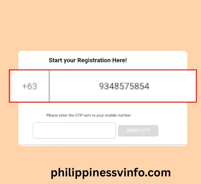TNT SIM Registration
Step 2: Enter Your TNT Mobile Number