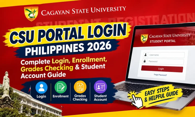 CSU Portal Login Philippines 2026: Complete Login, Enrollment, Grades Checking & Student Account Guide