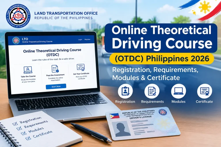 Online Theoretical Driving Course (OTDC) Philippines 2026: Registration, Requirements, Modules & Certificate