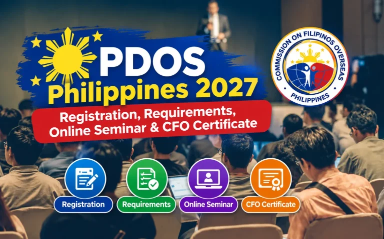 PDOS Philippines 2027: Registration, Requirements, Online Seminar & CFO Certificate